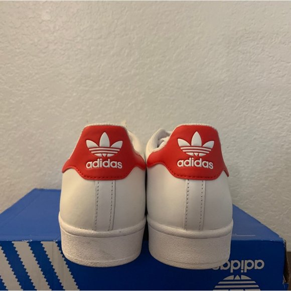 Adidas Superstar 'White Vivid Red' H68094 Men's Size 11 - Picture 4 of 7